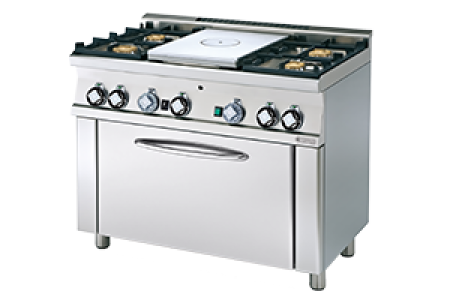 Plynový sporák s tálem a el. troubou TPF4 610 GEM